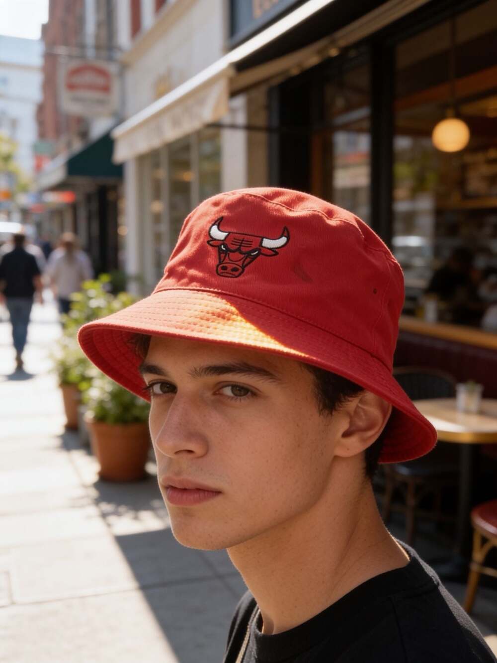 Ultra Game NBA Chicago Bulls Reversible Bucket Hat